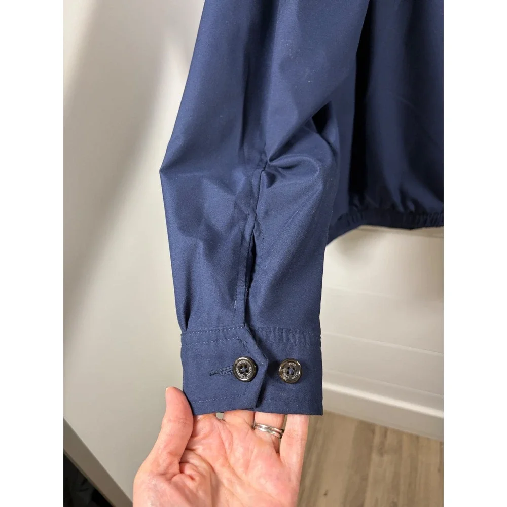 Vintage Y2K 90s Polo Ralph Lauren Navy Blue Bi-Swing Harrington Jacket XLT Tall